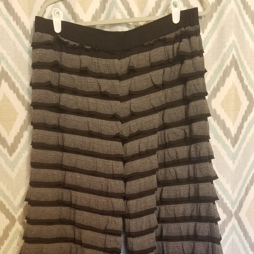 Ruffle palazzo pants